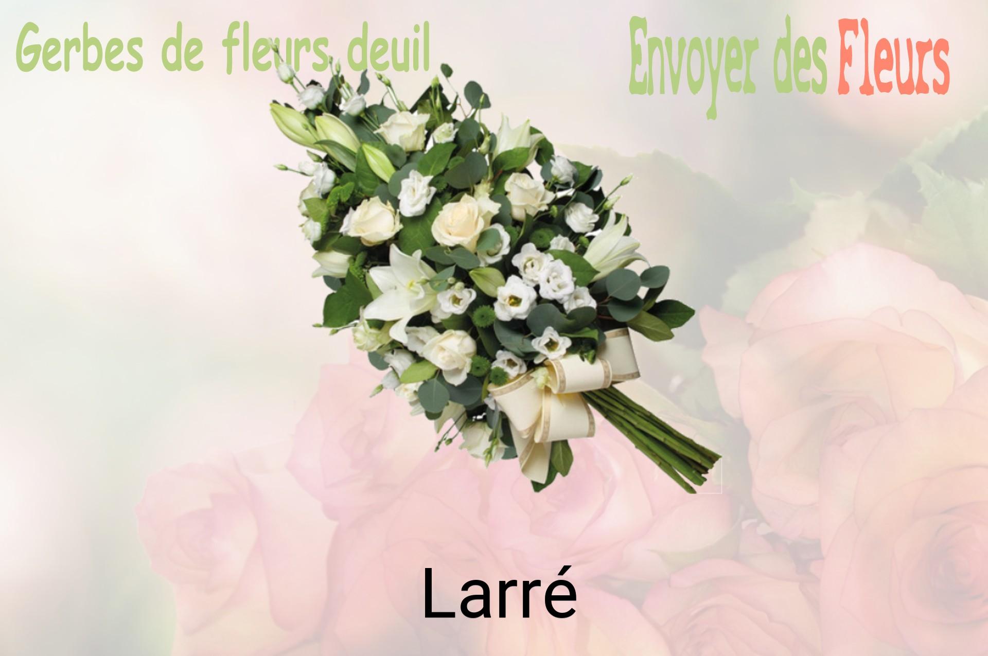 Gerbe de fleurs de deuil livrée à Larré